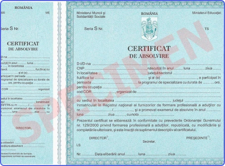 certificat absolvire